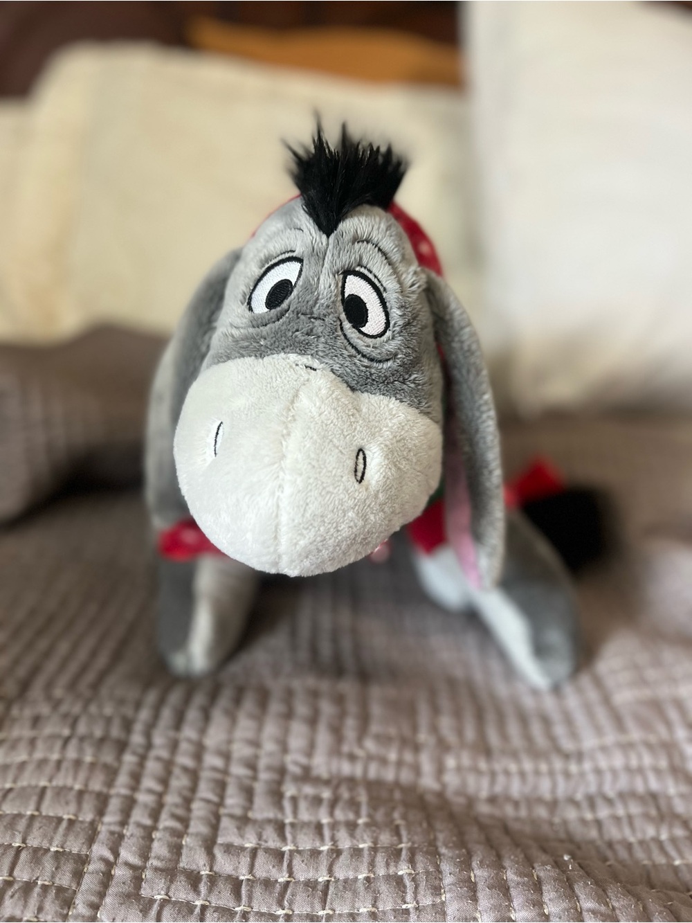Disney Winnie the Pooh Character Eeyore   Holiday Plush Green Christmas Sweater
